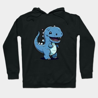 Happy Blue Dinosaur Hoodie